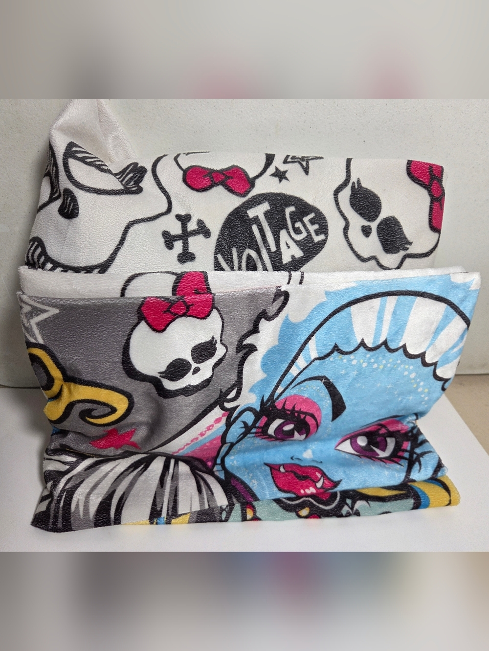 Monster High flannel fitted sheet pillowcase soft Skull dolls bedroom girls twin